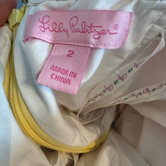 Lilly Pulitzer yellow strapless dress. - Picture 3 of 5